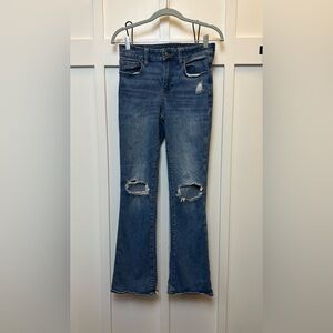 American Eagle Next Level Stretch High Rise Skinny Kicks Size 2 Reg Distressed